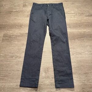 Theory Pants Mens 31 Blue Knit Preppy Slim Straight Cotton Blend 31x32 Adult